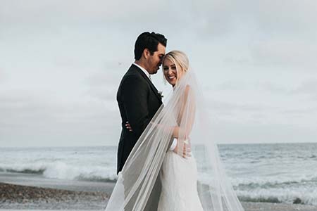 wedding couple in love on the beach